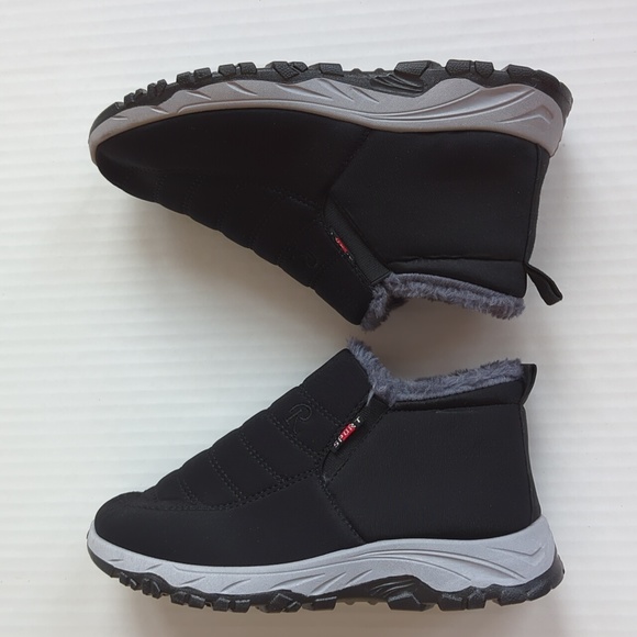 Fashion Sport Warm Plush Slip On Booties US Size 8 Black 39 - Picture 11 of 16